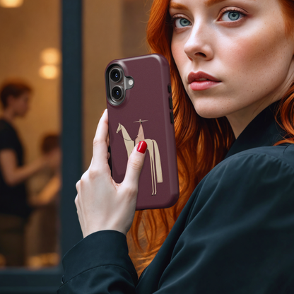 Modern Minimalist Cowgirl MgaSafe Tough Phone Case for iPhone and Samsung