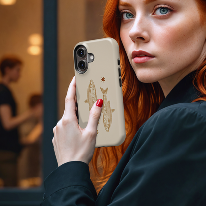 Minimal Brown Trout MgaSafe Tough Phone Case for iPhone and Samsung