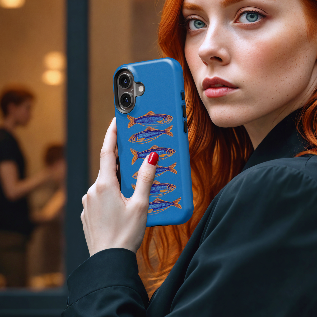 Bold Retro Sardine MgaSafe Tough Phone Case for iPhone and Samsung