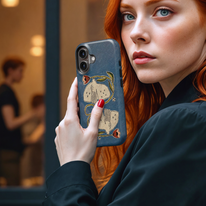 Vintage Folk Dove Flower MgaSafe Tough Cover for iPhone and Samsung