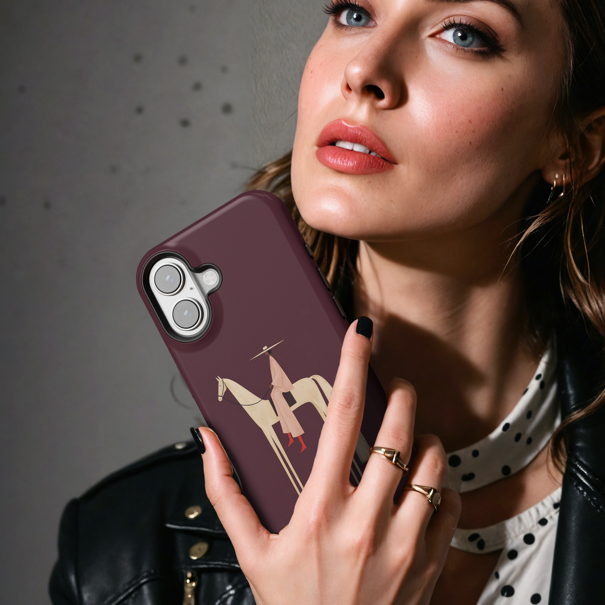 Modern Minimalist Cowgirl MgaSafe Tough Phone Case for iPhone and Samsung