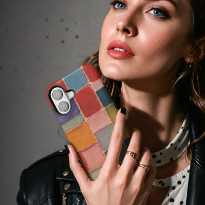 Abstract Color Block Art MgaSafe Tough Phone Case for iPhone and Samsung