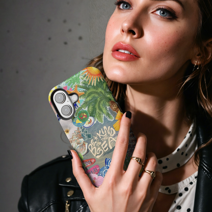 Summer Beach Ocean Collage MgaSafe Tough Cover for iPhone and Samsung