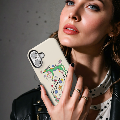 Psychedelic Dog Floral MgaSafe Tough Cover for iPhone and Samsung