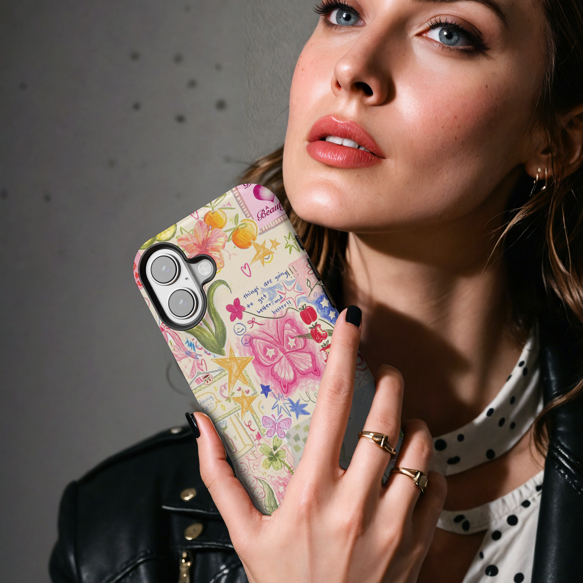 Preppy Good Vibes Collage MgaSafe Tough Cover for iPhone and Samsung