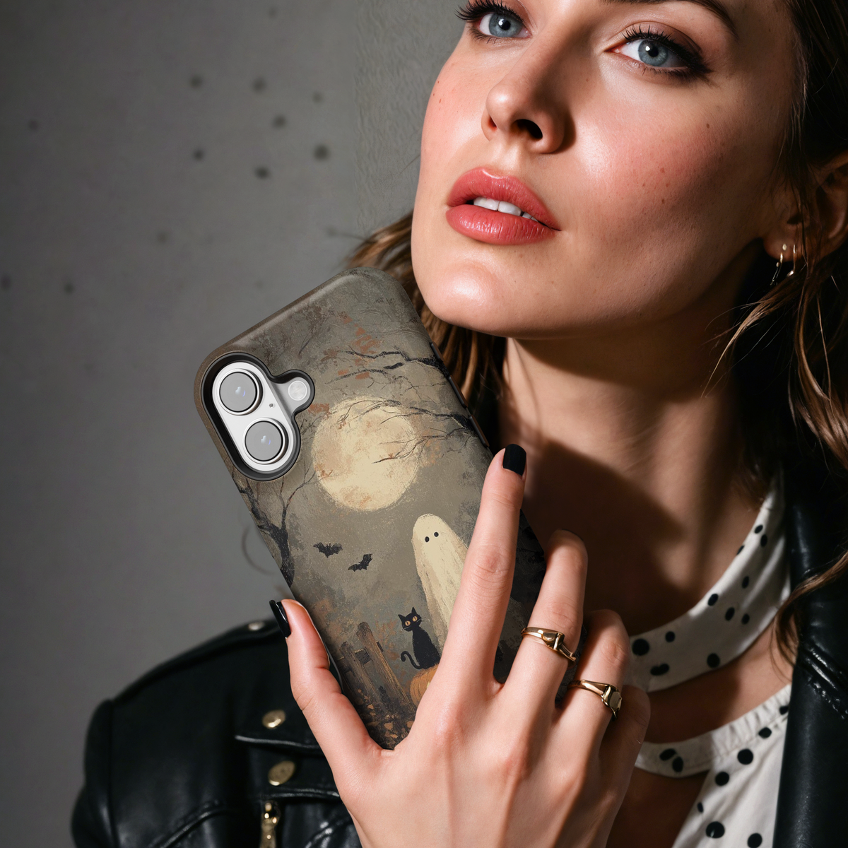 Vintage Halloween Ghost MgaSafe Tough Cover for iPhone and Samsung