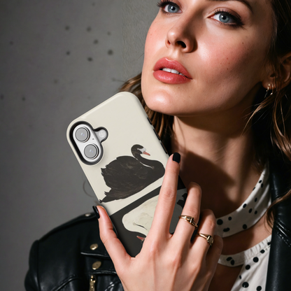 Black And White Swan Art MgaSafe Tough Cover for iPhone and Samsung