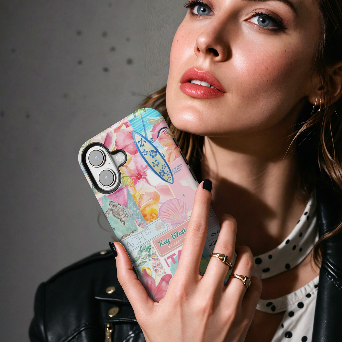 Tropical Travel Collage MgaSafe Tough Cover for iPhone and Samsung