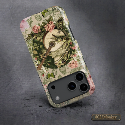 Vintage Frog Playing Banjo MgaSafe Tough Phone Case for iPhone and Samsung