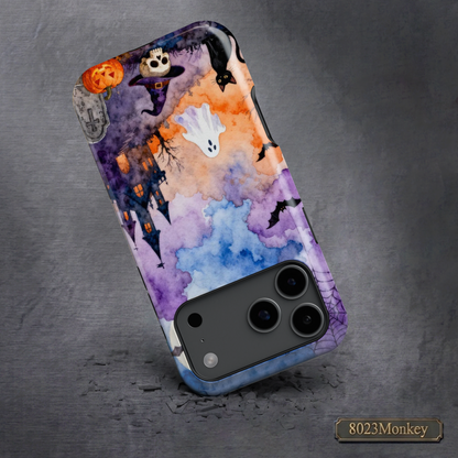 Spooky Halloween Watercolor MgaSafe Tough Phone Case for iPhone and Samsung