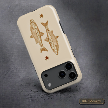 Minimal Brown Trout MgaSafe Tough Phone Case for iPhone and Samsung