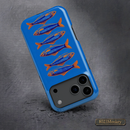Bold Retro Sardine MgaSafe Tough Phone Case for iPhone and Samsung