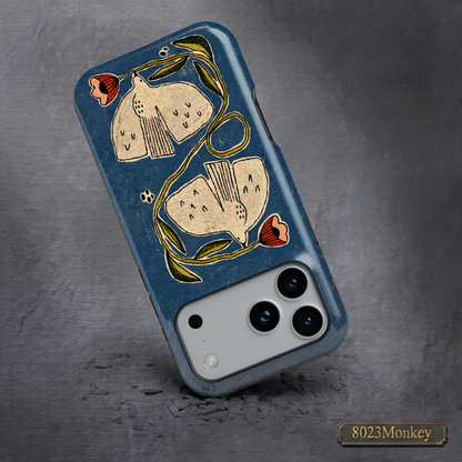 Vintage Folk Dove Flower MgaSafe Tough Cover for iPhone and Samsung