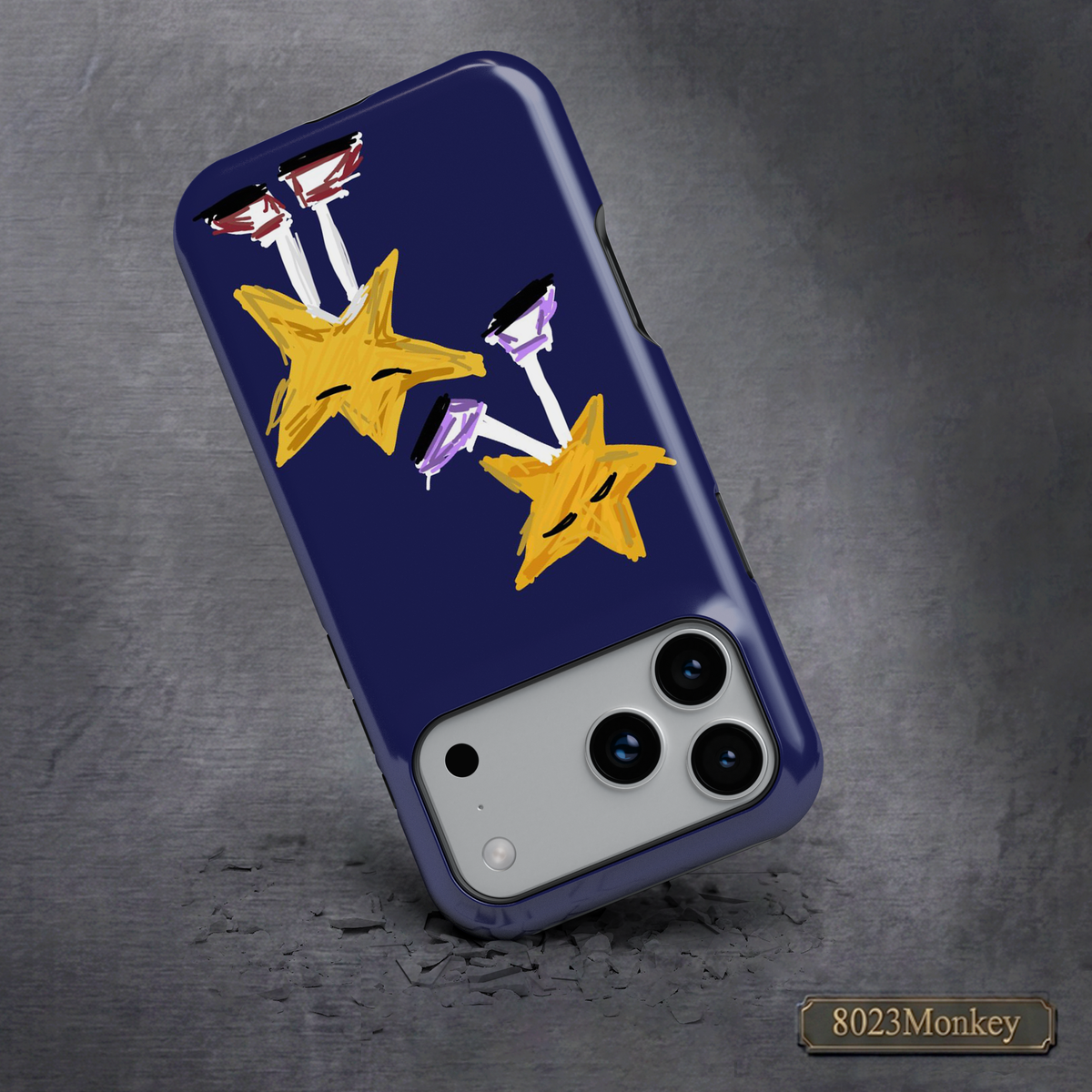 Cute Walking Star Characters MgaSafe Tough Cover for iPhone and Samsung