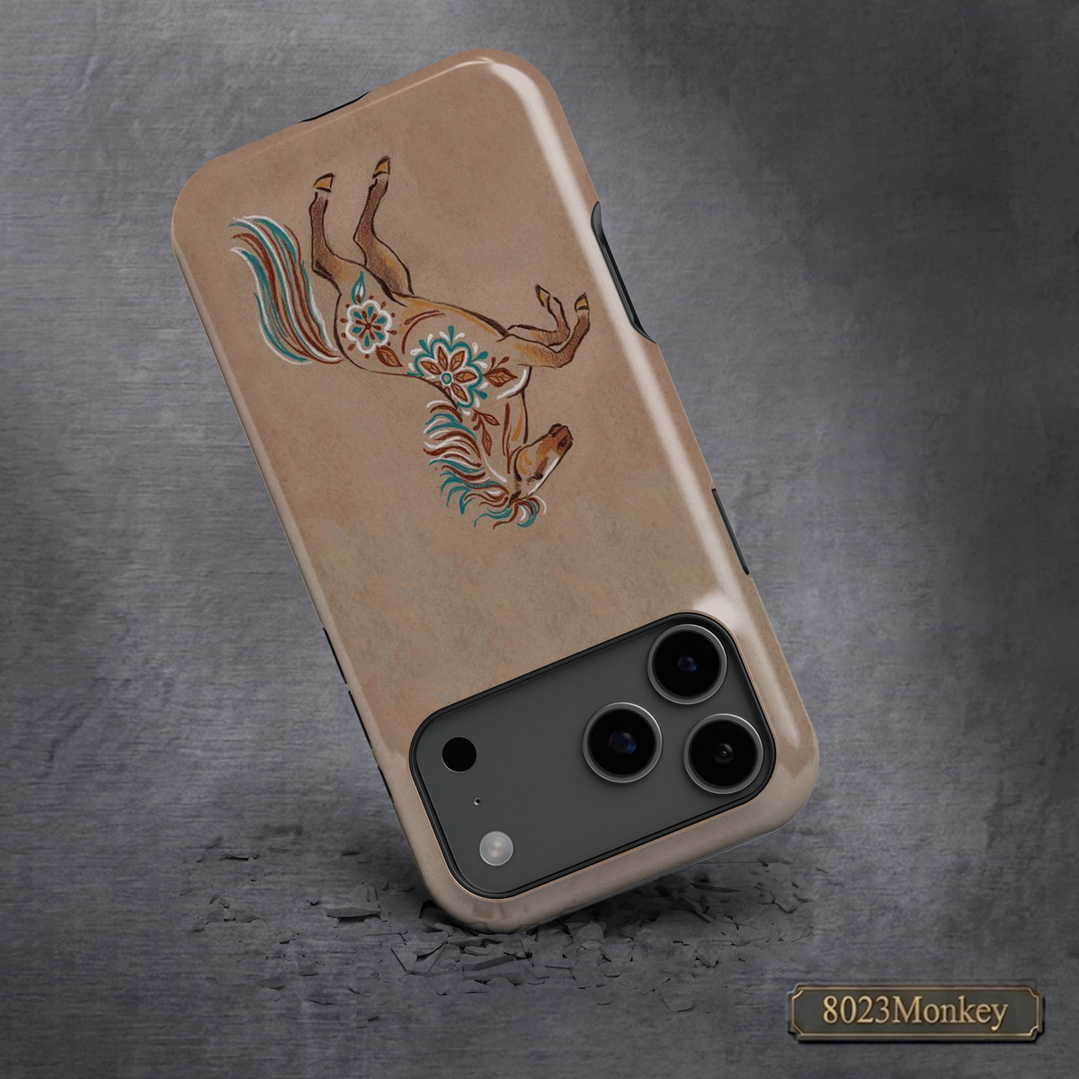 Western Boho Horse MgaSafe Tough Phone Case for iPhone and Samsung-55