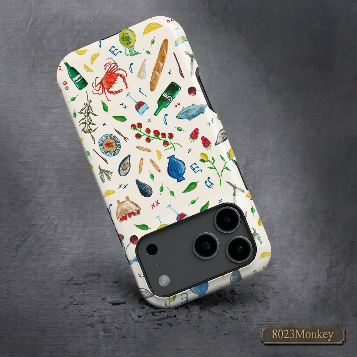 Mediterranean Food Collage MgaSafe Tough Phone Case for iPhone and Samsung