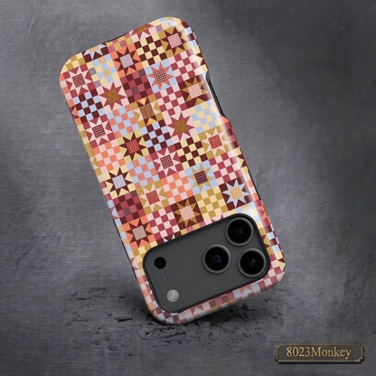 Patchwork Quilt Star MgaSafe Tough Phone Case for iPhone and Samsung