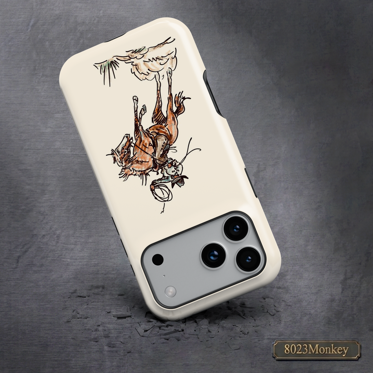 Vintage Cowboy Rodeo Horse MgaSafe Tough Cover for iPhone and Samsung