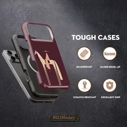 Modern Minimalist Cowgirl MgaSafe Tough Phone Case for iPhone and Samsung