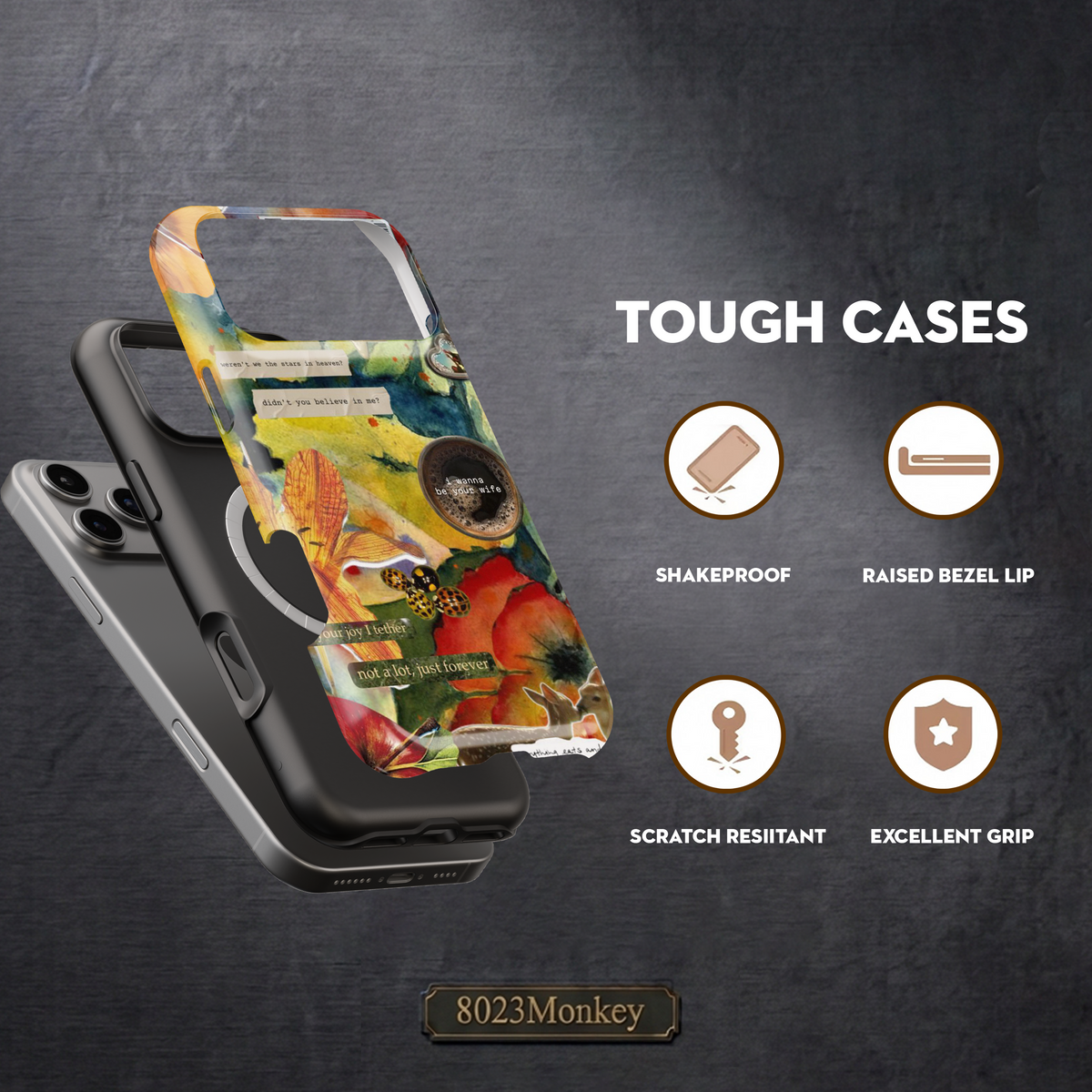 Aesthetic Nature Scrapbook Collage MgaSafe Tough Cover for iPhone and Samsung