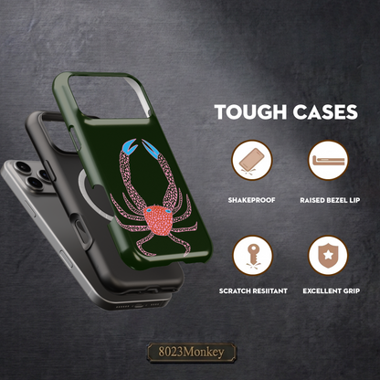 Abstract Spotted Crab MgaSafe Tough Cover for iPhone and Samsung