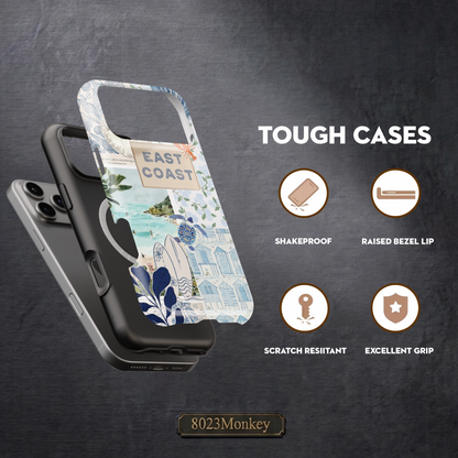 East Coast Beach Collage MgaSafe Tough Phone Case for iPhone and Samsung