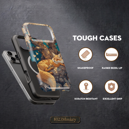 Sleeping Red Fox Forest MgaSafe Tough Phone Case for iPhone and Samsung