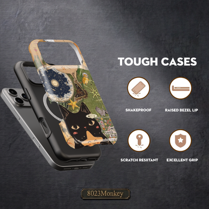 Retro Kitty Scrapbook Collage MgaSafe Tough Cover for iPhone and Samsung