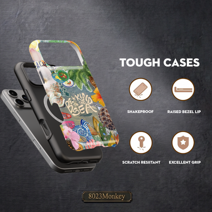 Summer Beach Ocean Collage MgaSafe Tough Cover for iPhone and Samsung